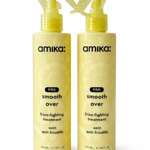 Amika Pro Smooth Over Treatment in Bright Yellow pack of 2